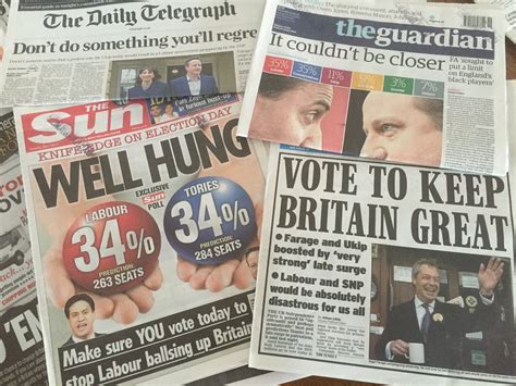 britains  wing newspapers win  election   tories