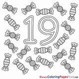 19 Number Coloring Colouring Pages Candies Template Sheet Numbers Printable Getcolorings Color sketch template
