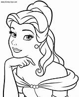 Coloring Disney Belle Pages Princess Kids Library Clipart Beast sketch template