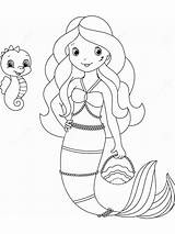 Mermaid Coloring Pages Printable Little Para Girls Sirenas Colorear Pet Sirena Her Girl Kids Color Drawing Sheets Print Scribblefun Dibujos sketch template