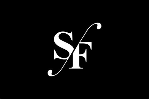 sf monogram logo design  vectorseller thehungryjpegcom