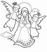 Mary Coloring Pages Jesus Mother Printable Getcolorings Color sketch template
