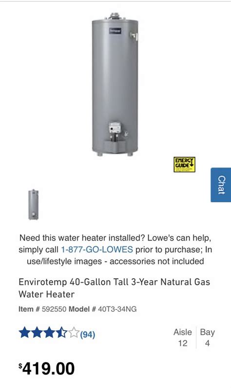 envirotemp  gallon natural gas water heater  sale  oklahoma city  offerup
