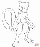 Coloring Mewtwo Pages Printable sketch template