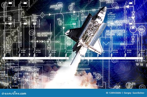 engineering industrial technologies generation space rocket stock photo