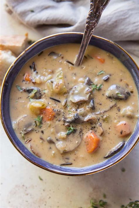 Creamy Mushroom Wild Rice Soup Valerie S Kitchen