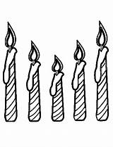 Coloring Candle Pages Fice Wax Template Color sketch template