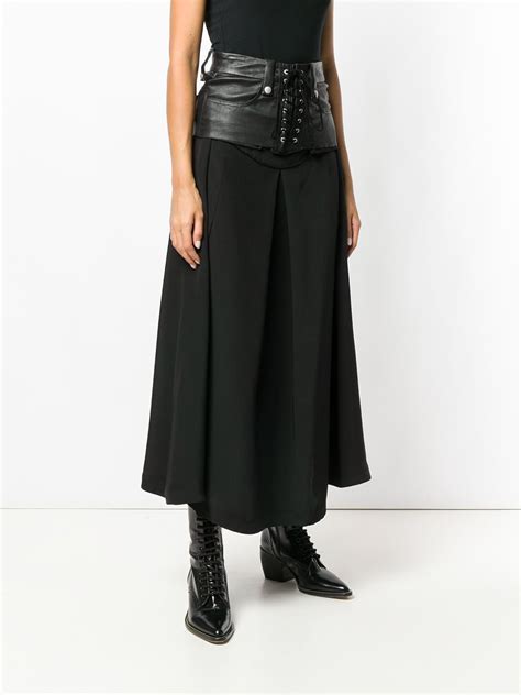 unravel project lace up skirt farfetch