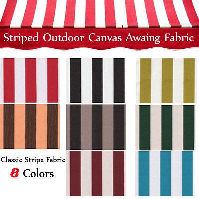 canvas awning fabric stripes outdoor fabric  denier outdoorindoor uv protect ebay
