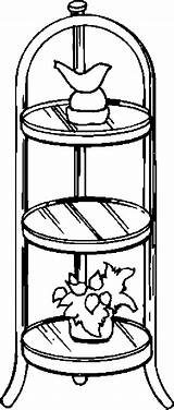 Shelf Coloring Pages Glass Furniture sketch template