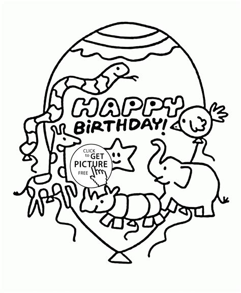 funny happy birthday coloring page  kids holiday coloring pages
