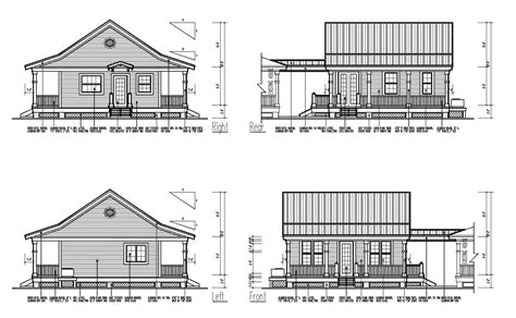 elevation drawing   house  detail dimension  dwg file cadbull