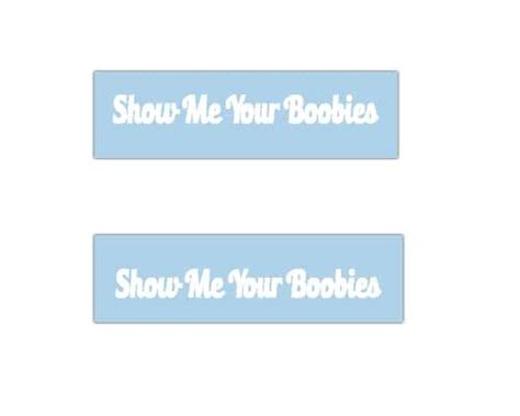 2 Show Me Your Boobies Boobs Funny Humorous Vinyl