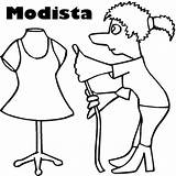 Costurera Modistas Costura Seamstress sketch template