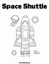 Shuttle Preschool Spaceship Astronaut Twistynoodle Cohetes Endeavour Bday Espacial Cohete sketch template