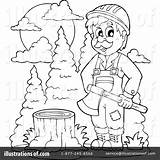 Lumberjack Coloring Pages Clipart Illustration Visekart Royalty Rf Getcolorings Color sketch template