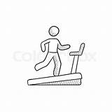 Running Treadmill Drawing Man Sketch Person Paintingvalley Getdrawings sketch template