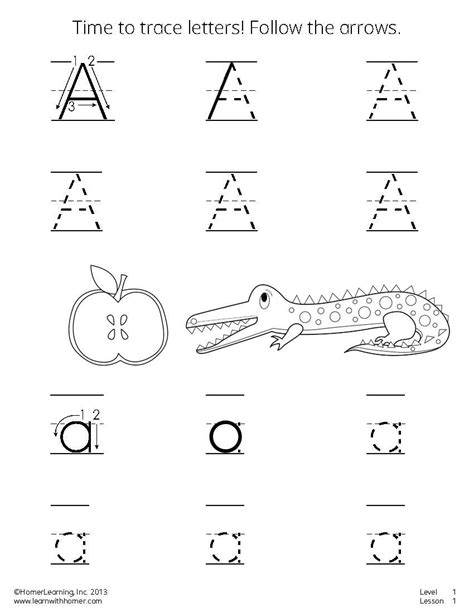 pin  learn  homer level  practice sheets letters