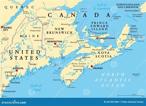maritimes  maritime provinces  eastern canada political map