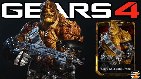 gears  war  onyx gold elite drone multiplayer gameplay gears  swarm dlc character