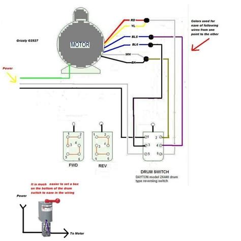 reversing drum switch wiring diagram