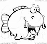 Hungry Chubby Catfish Clipart Cartoon Outlined Coloring Vector Cory Thoman Regarding Notes sketch template