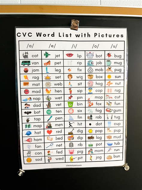 word lists  pictures