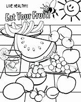 Food Eating Drawing Coloring Pages Healthy Paintingvalley sketch template