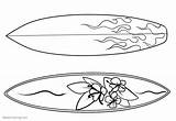 Surfboard Coloring Pages Printable Clipart Pattern Template Kids Color Print Adults sketch template