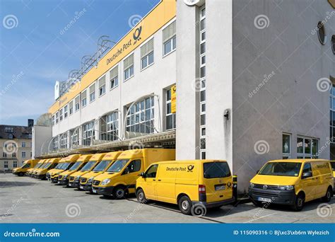 dhl delivery vans  depot  siegen germany editorial photo image  delivery livery