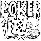 Poker Doodle Casino Chips sketch template