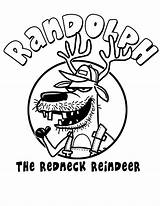Redneck Randolph Reindeer Coloring Pages sketch template