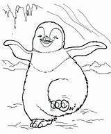 Coloring Penguin Pages Cute Dancing Printable Penguins Winter Drawing Snow Happy Pittsburgh Charming Prince Wonderland Baby Chubby Color Chinstrap Getcolorings sketch template