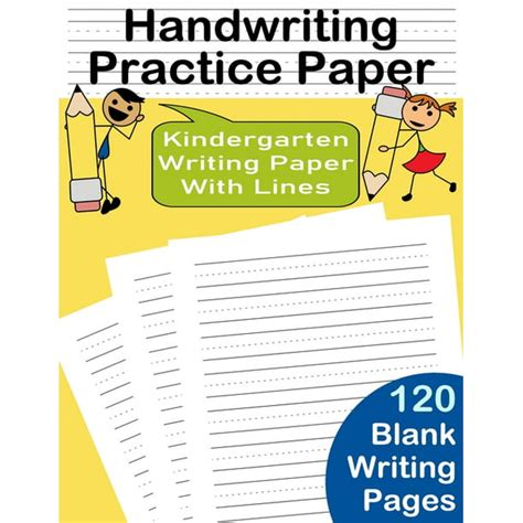 handwriting practice paper kindergarten writing paper  lines
