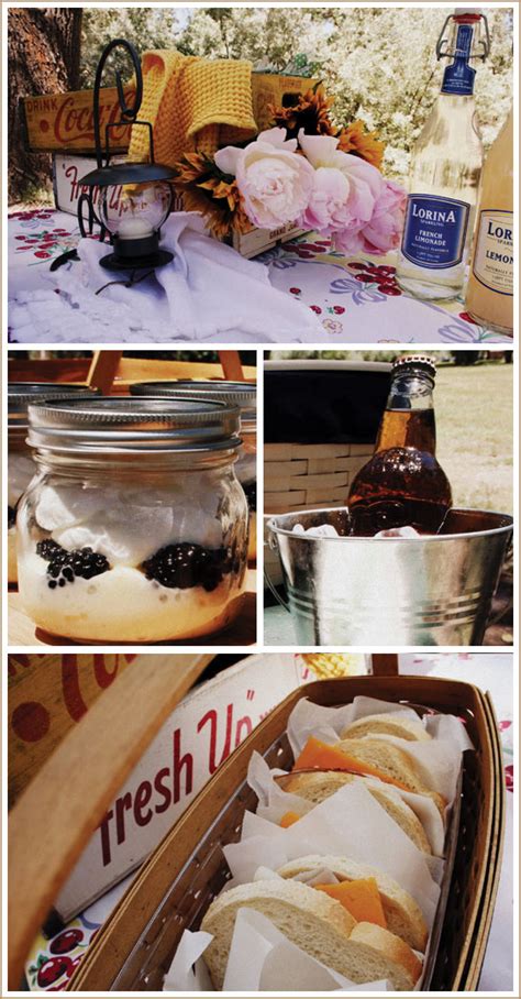 real party vintage summer picnic  cake blog