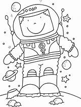 Space Coloring Pages Outer Sheets Sheet Astronaut Google Printable Preschool Ca sketch template