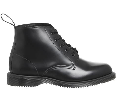 dr martens emmeline lace  boots black polished ankle boots