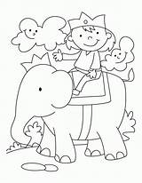 Elephant Coloring Boy Riding Elmer Pages Comments Baby Bestcoloringpages sketch template