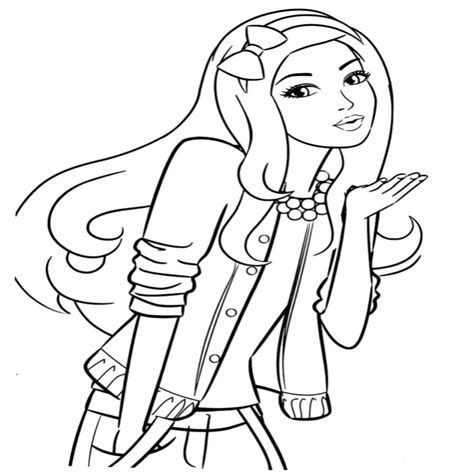 barbie coloring pages etsy