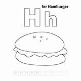 Burger Coloring Pages Hamburger Printable Cheeseburger Fries French Enjoying Little Chicken sketch template