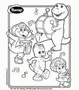 Barney Coloring Bop Baby Bj Printable Pages Playing Friends Birthday Party Instruments Kids Color Books Sheets Colouring Hubpages Games Fun sketch template