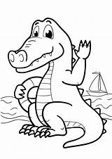 Crocodile раскраски категории Toddlers из все sketch template