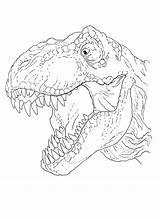Trex Kolorowanki Jurassic Dinosaur Dzieci Velociraptor Pintar Godzilla Dinosaurios Bestcoloringpagesforkids sketch template
