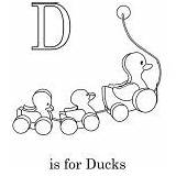 Coloring Letter Duck Pages sketch template