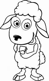 Sheep Coloring Cartoon Wecoloringpage Pages sketch template