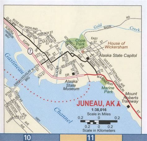juneau ak road map  map highway juneau city  surrounding area