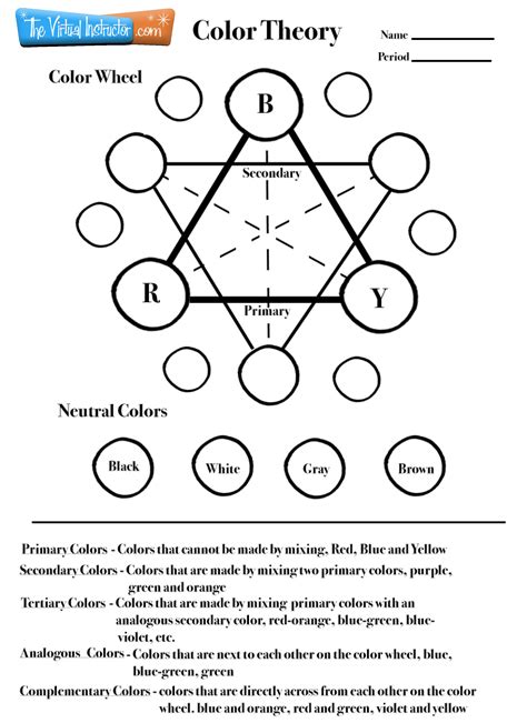 primary color wheel worksheet