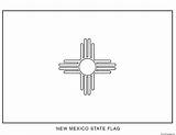 Coloring Mexico Flag State Pages Printable sketch template