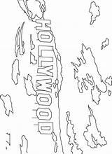 Hollywood Sign Coloring Usa Pages Landmarks Printable Thy Word sketch template