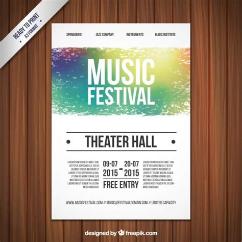 premium vector  festival poster template  festival poster